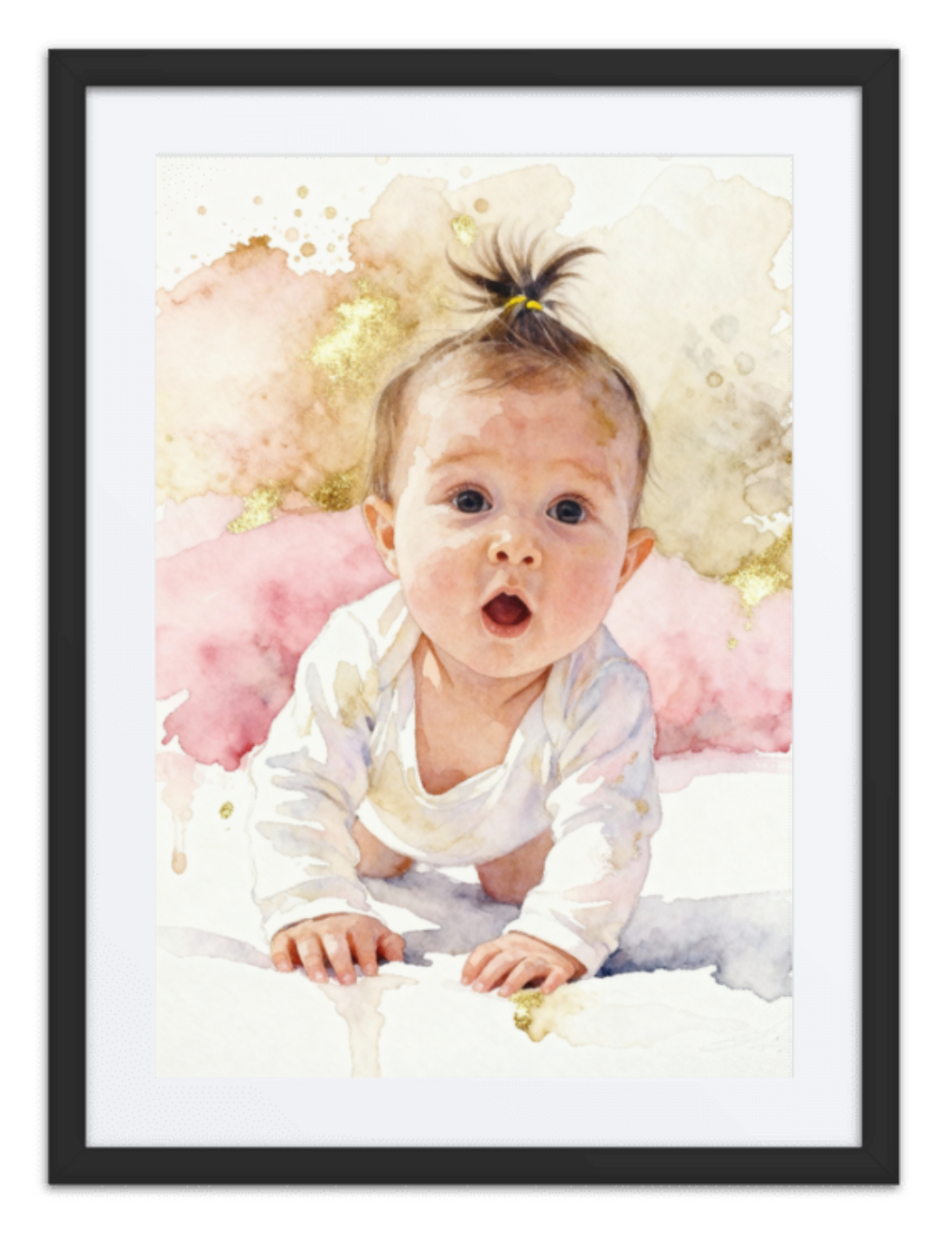 Watercolor Baby Portrait