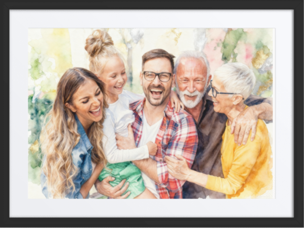 Watercolor Family Portrait