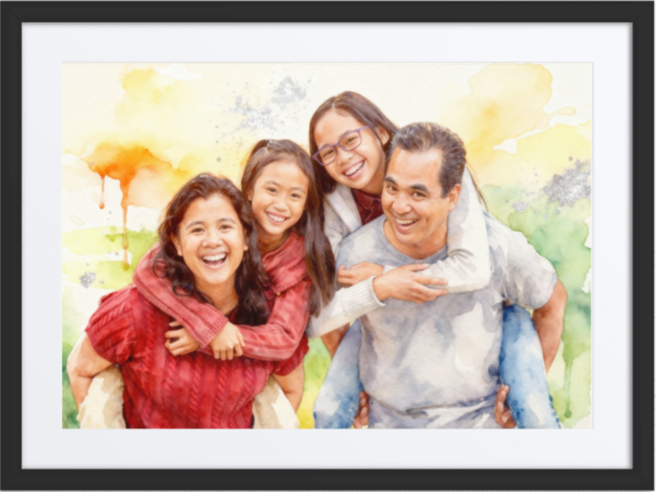 Watercolor Family Portrait
