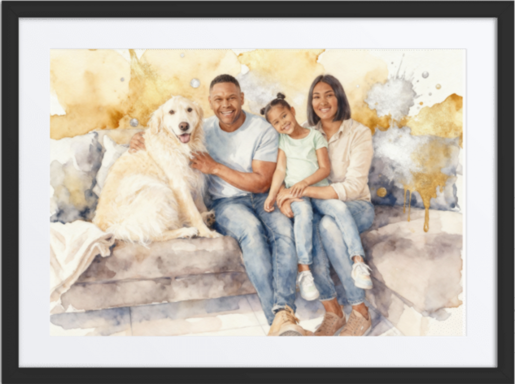 Watercolor Family Portrait