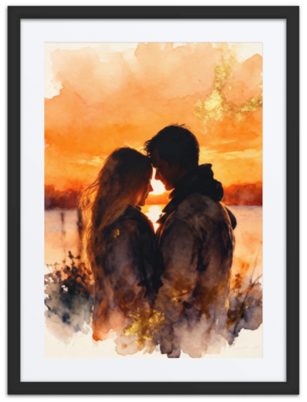 Watercolor Couple Portrait