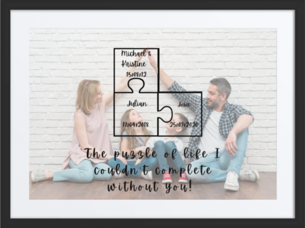 Family Portrait Puzzle Of Life