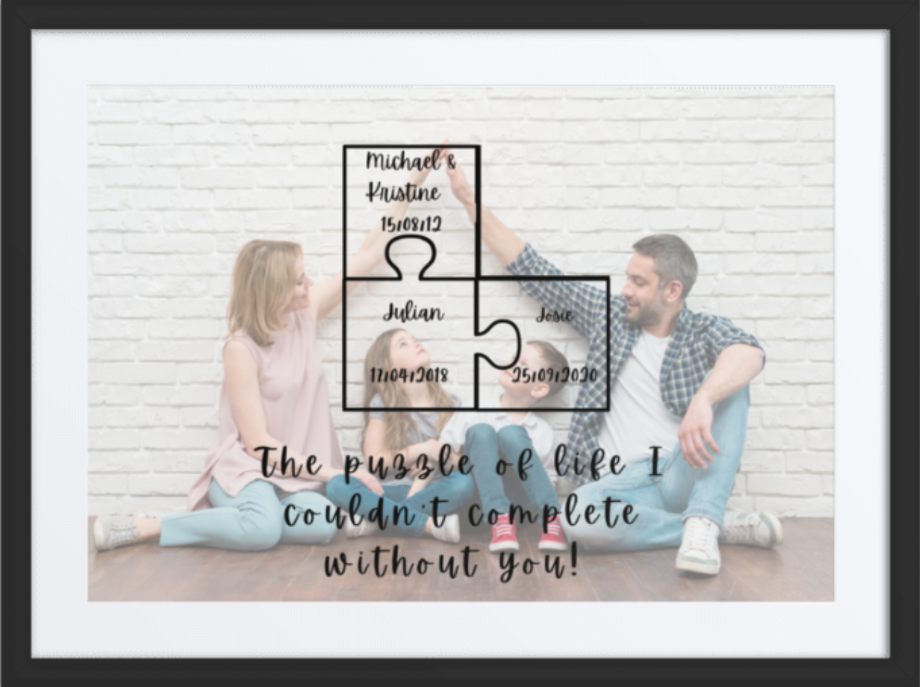 Family Portrait Puzzle Of Life