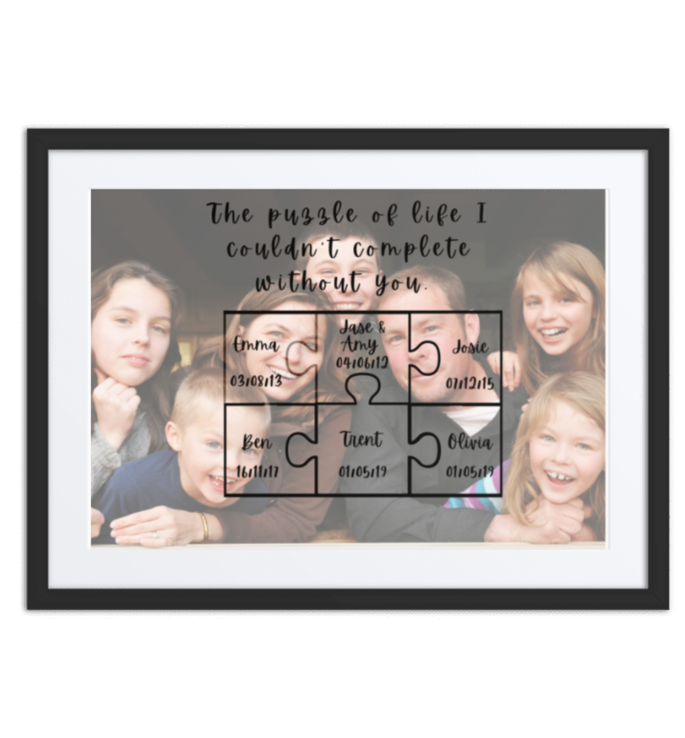 Family Portrait Puzzle Of Life