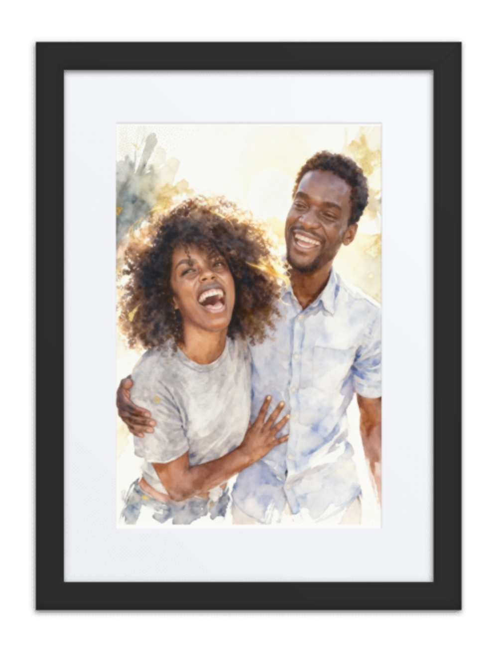 Watercolor Couple Portrait